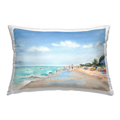 Beach Vacation Shore Decorative Printed Throw Pillow by Christine Reichow