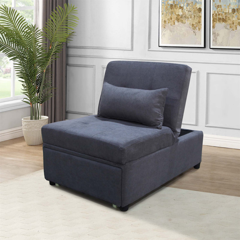 Canapé-lit polyvalent pliant avec repose-pieds pour une solution de siège ou de sommeil polyvalente, peu encombrante et confortable