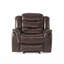 Design classique, tissu moelleux brun foncé, fauteuil inclinable oscillant