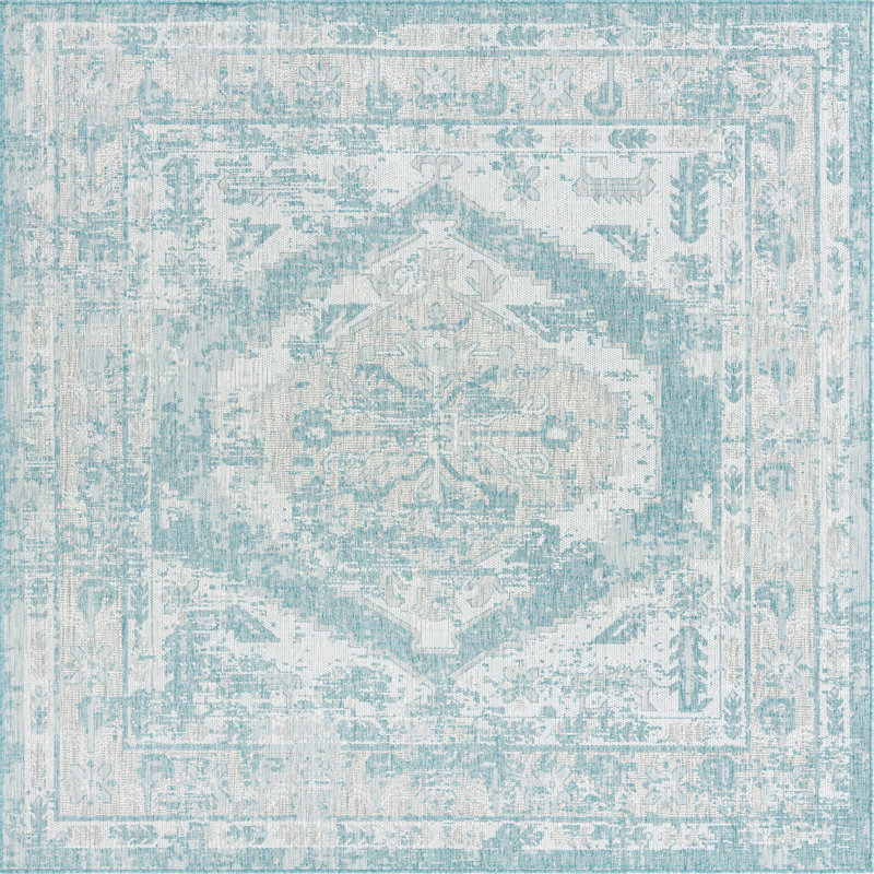 Oriental Indoor / Outdoor Rug, Square 7'10"