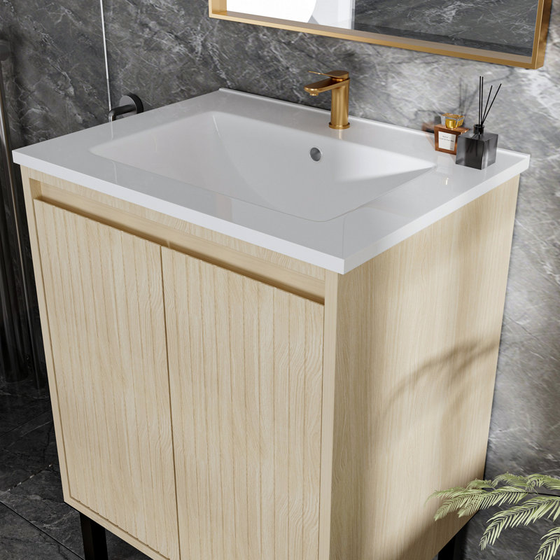 Meuble-lavabo 24 po sans lavabo, 24", Chêne