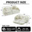Canapé inclinable incurvé de 86 pouces avec siège profond, conception pliable 2-en-1, revêtement en chenille, aucun assemblage requis, doux et durable-1013348356