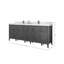 Meuble-lavabo double 84 po avec plateau en marbre Atlanta