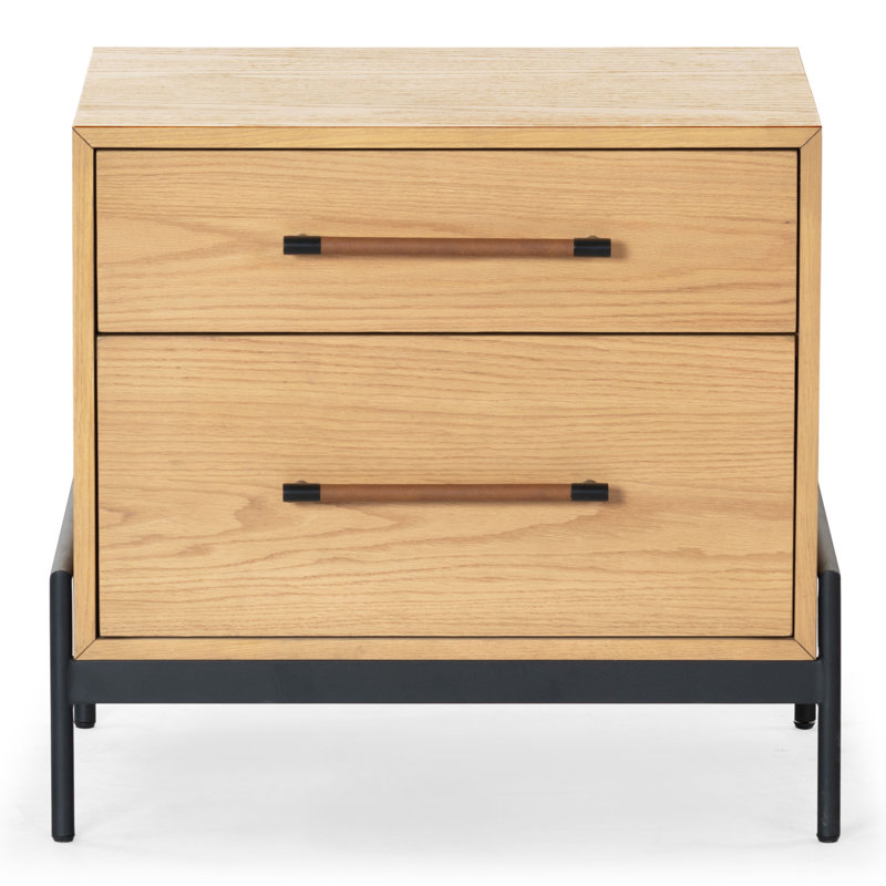 Chandri 2 - Drawer Nightstand, Natural/Black