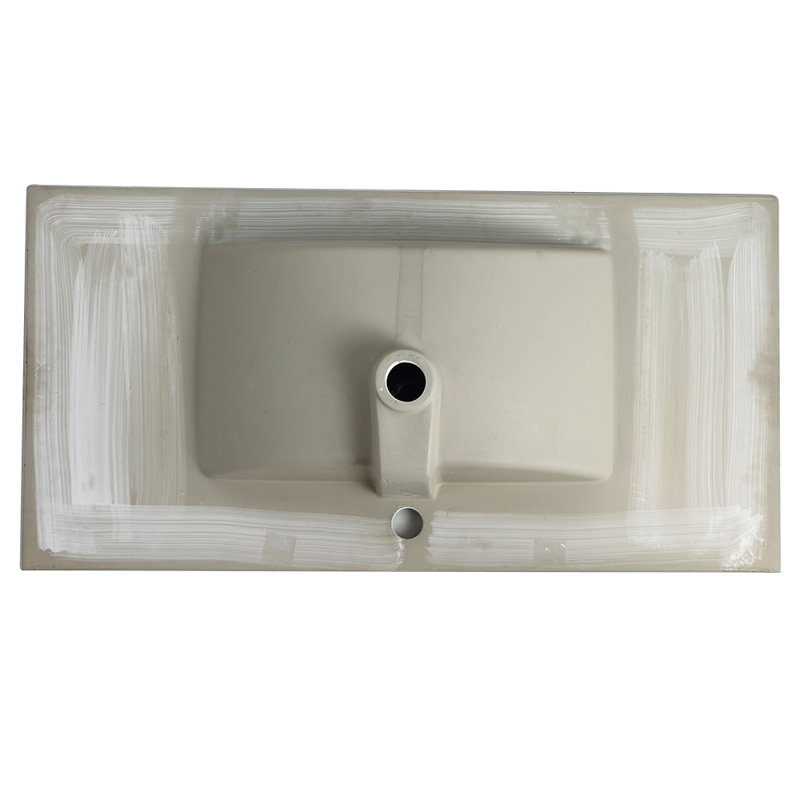 Dessus de meuble-lavabo en céramique 90 cm avec lavabo intégré