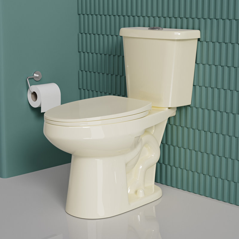Toilette haute allongée deux pièces 17 po ADA 17 po pour personnes âgées, tornade double 1,1 / 1,6 GPF, carte 1000 g, os, Os