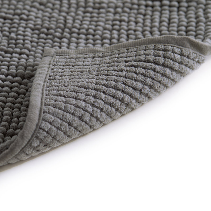 Chenille Bath Mat, 20X30, Dark Gray