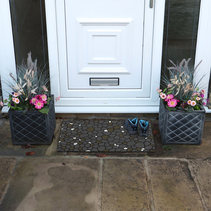 Non-Slip Geometric Outdoor Doormat