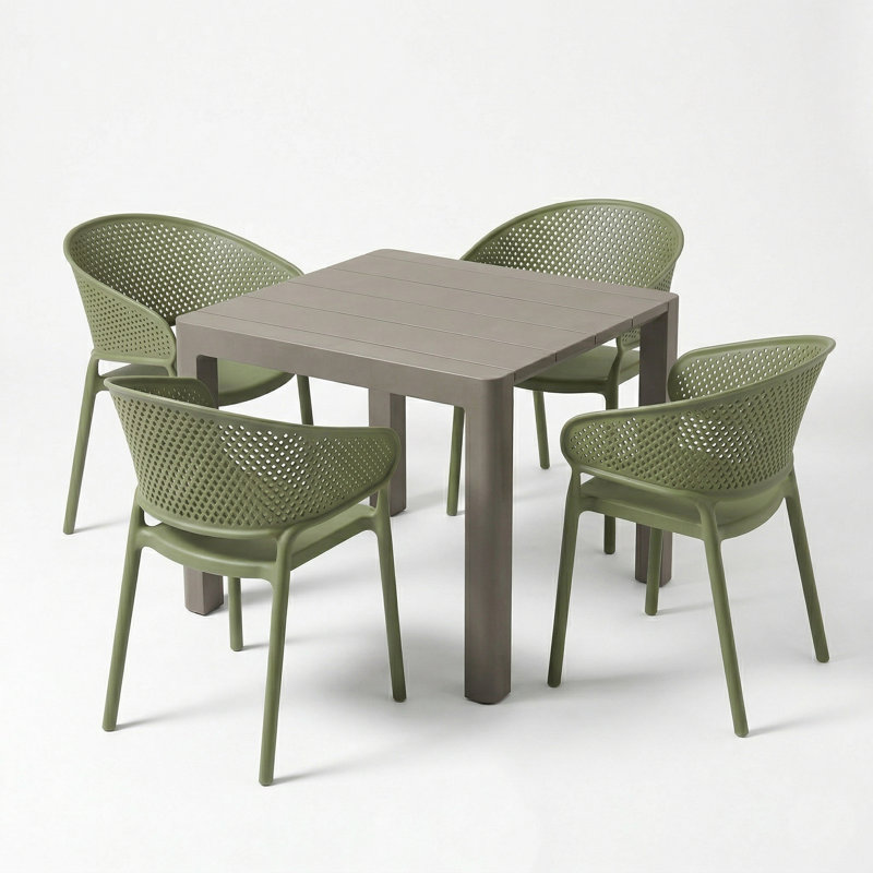 Plastic Patio Dining Set Table,