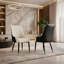 Chaise de salle à manger en similicuir avec accoudoirs Silva-1429740063