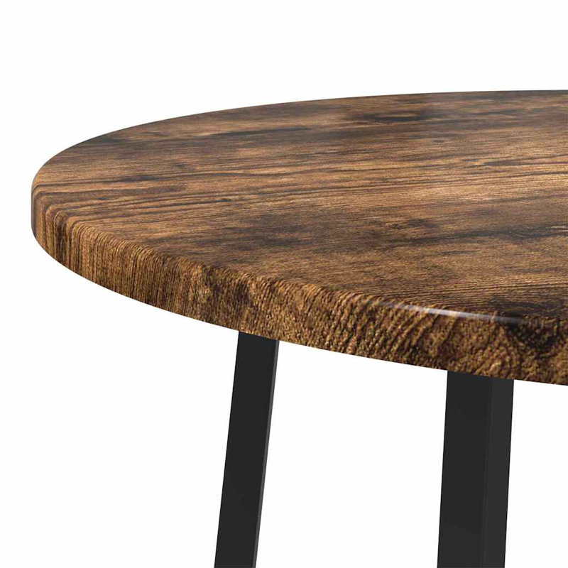  Side Table Set With Shelf 2 Pcs Black Oak 50 X 50 X 51 Cm, Smoked Oak