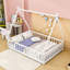 Lit double avec cadre en bois et porte-256580093