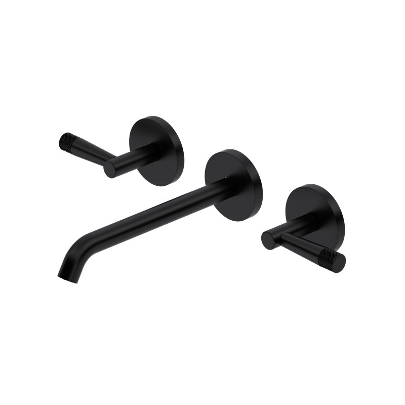 Amahle Wall Mounted Bathroom Faucet, Matte Black