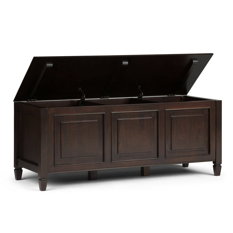 Coffre de rangement avec banc, Marron foncé