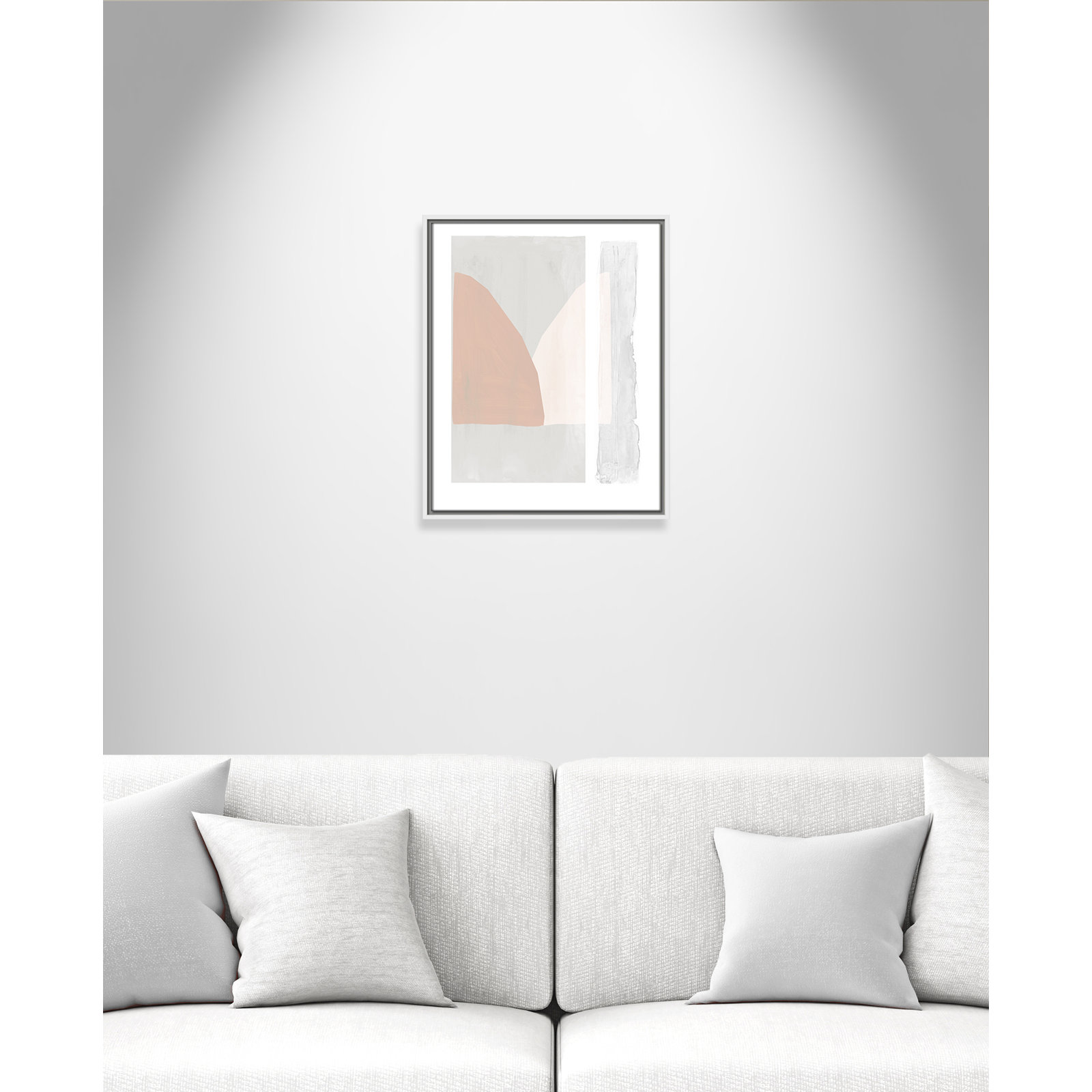 Lora "Soft And Light" Print by Tom Reeves, White Framed Canvas, 21.5" H x 17.5" W x 2" D