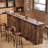 Home Bar Unit With 2-tier Shelves-700244668
