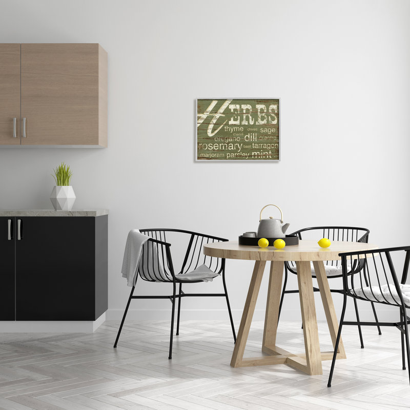 Herbes et mots - cuisine verte, Estampe numérique Farmhouse, L 16 po x H 20 po