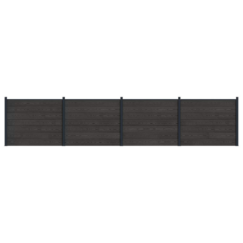 Fencing Kits Fencing with 4 Panel(s) Included, 146cm H x 684cm W, Black