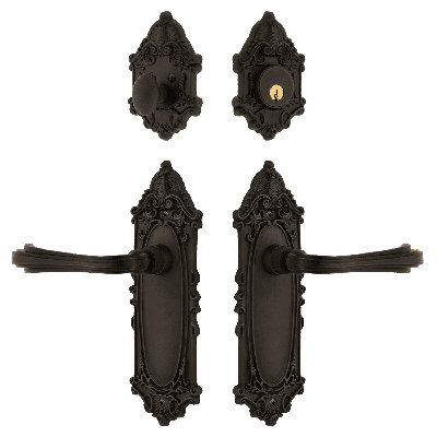 Nostalgic Warehouse Victorian Entry Set with Fleur Lever
