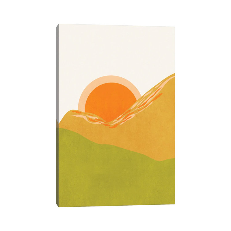 Minimal Abstract Sunset Ii by Viviana Gonzalez - Wrapped Canvas Gallery-Wrapped Canvas Giclée, 66.04 cm H x 45.72 cm W