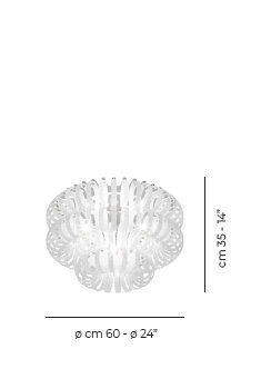 Ecos 3 - Light Flush Mount, Glossy Chrome, White Striped