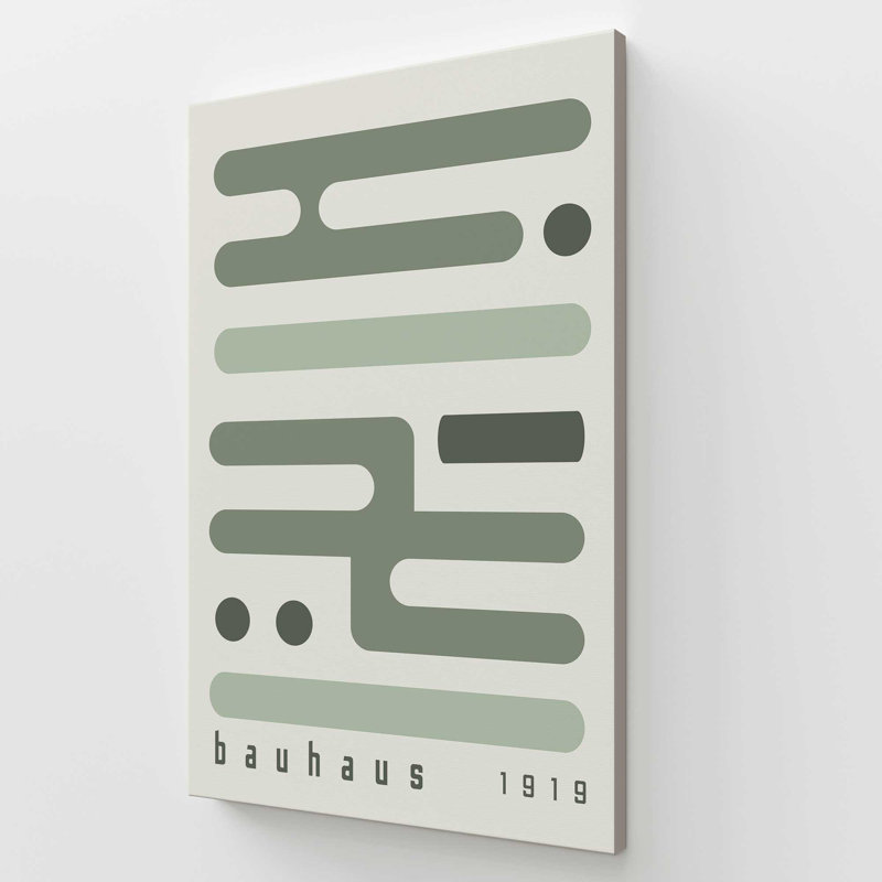Green Bauhaus Minimalist Circuitry I, reproduction sur toile dans un cadre, Vert, Stretched Canvas, 60" H x 40" W x 1.25" D