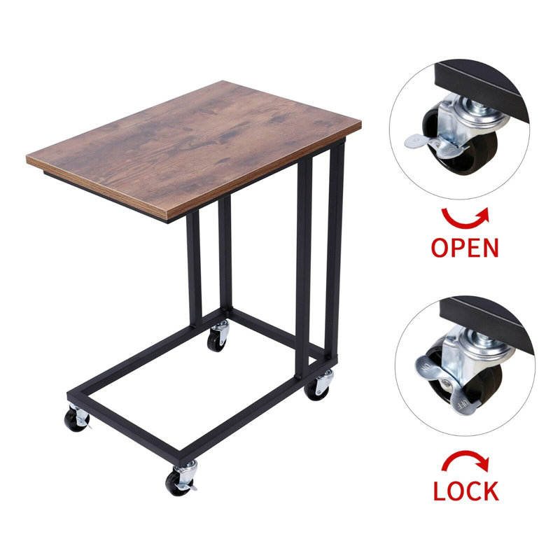 Pennville 35cm W Steel Bedside Table