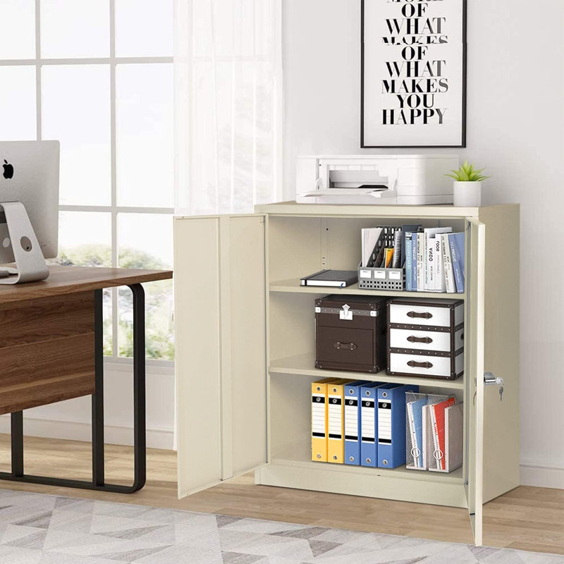 Armoire de rangement à 2 tablettes Iaconetti, Gris