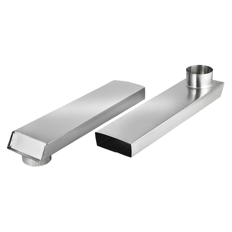 Lambro® Periscope 90° Rectangular Aluminum Dryer Duct (18-30 In.), 4.5" H x 6" W x 22.75" D