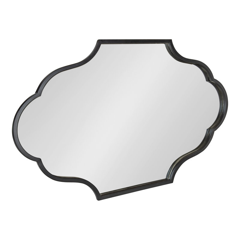 Miroir d'appoint Passabe Glam, Noir, 23 po x 37 po