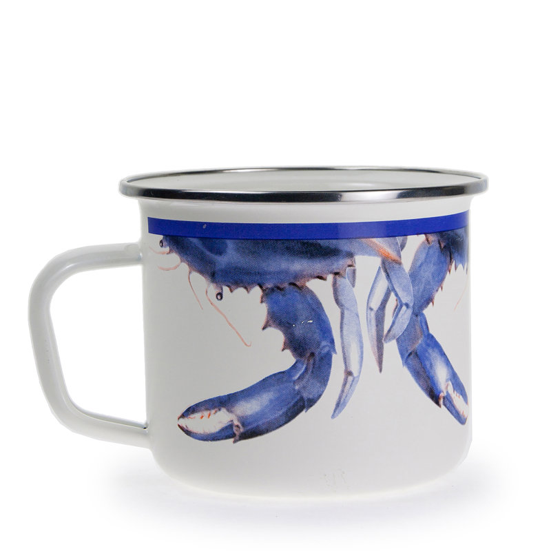 Set of 4 Blue Crab Grande Mugs