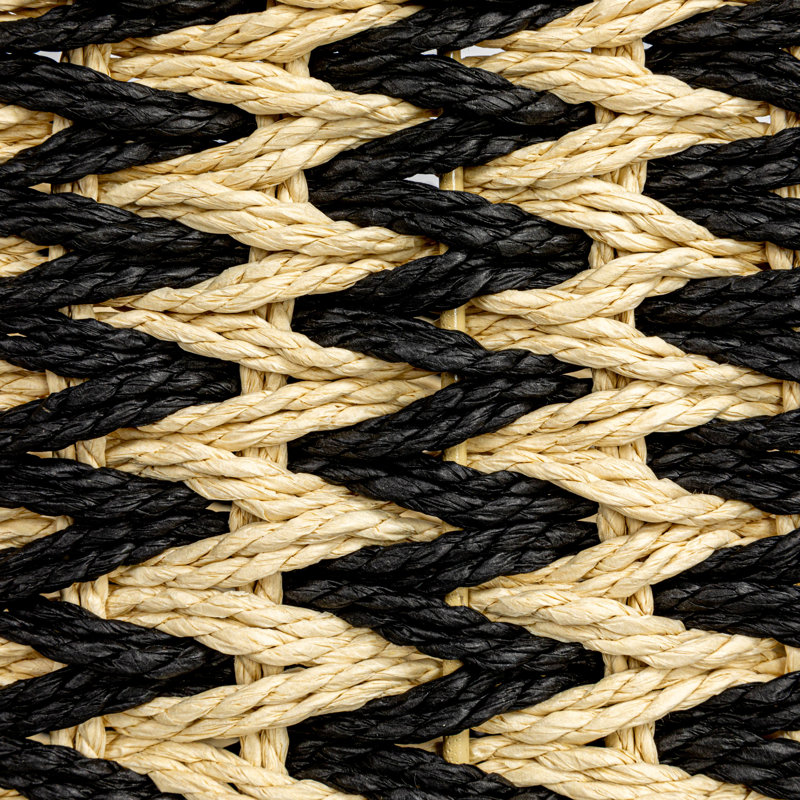 Panier en corde de papier tissé Zigzag