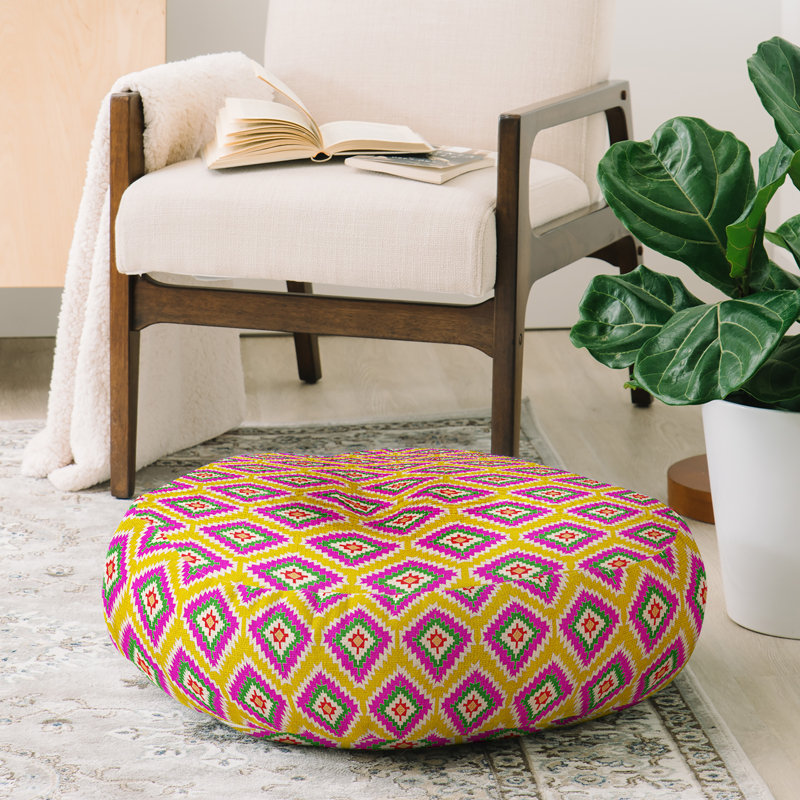 Bianca Aztec Fiber Round Floor Pillow