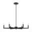 Lustre 34 lumières DEL de style bougie classique 34 ", plafonniers noirs pour îlot de cuisine, salon, vestibule, vestibule
