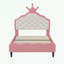 Lit princesse en cuir PU avec tête de lit capitonnée-106762666