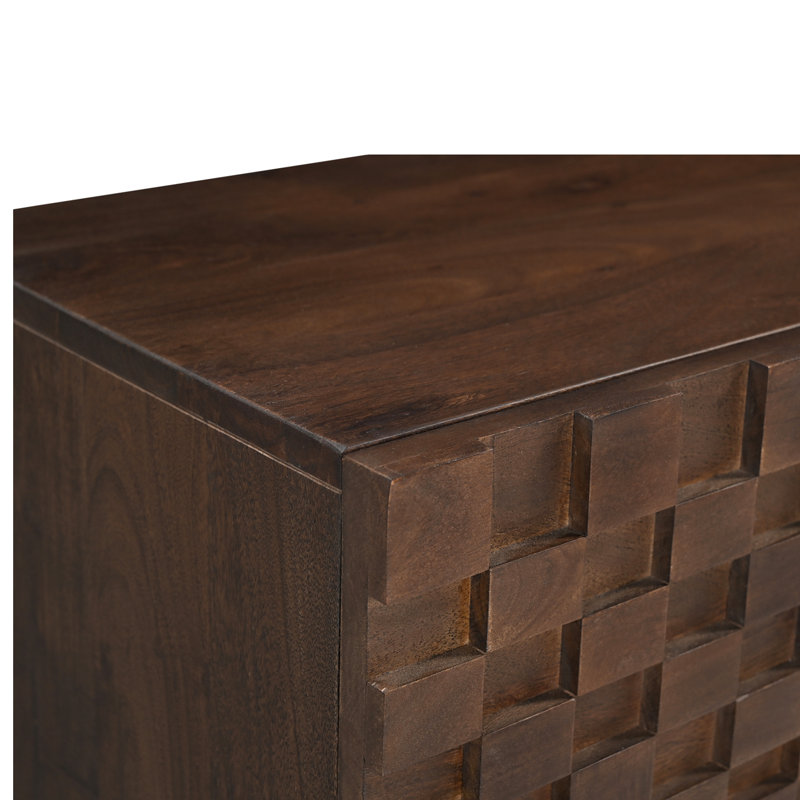 Givens 60" Carved Wood Media Cabinet