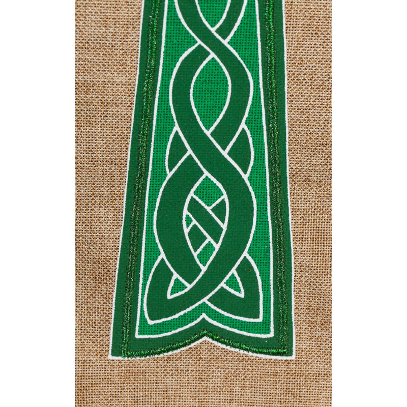 Lin à 2 côtés 18 x 13 po celtique cross drapeau de jardin
