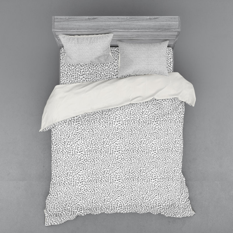 Music Traditional Polyester Duvet Cover, Queen Duvet Cover + 3 Additional Pieces
