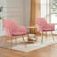 Fauteuil d'appoint rembourré pour le salon, rose