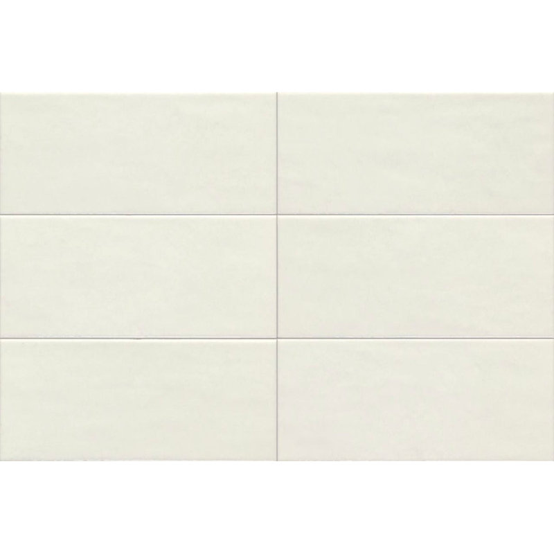 Carreau de céramique 4 po x 12 po, Ivoire