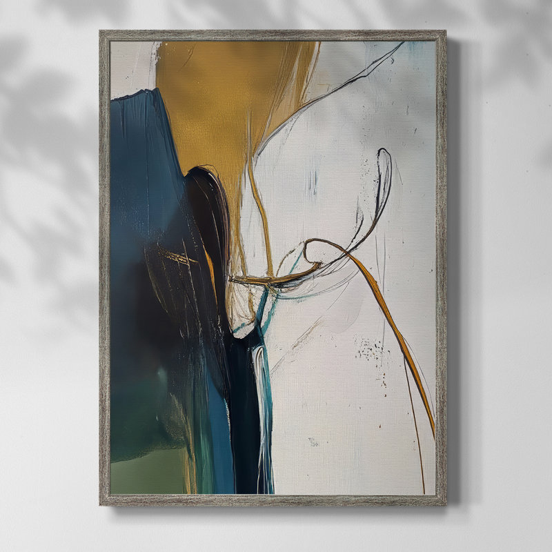 Reproduction encadrée ABSTRACT Series DCX - bois massif, H 15 po x l 12 po