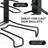 5 Compartments Height Adjustable Pan Organizer, Black