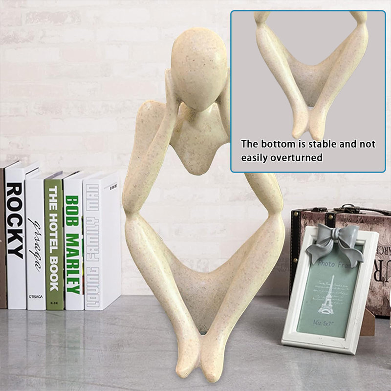 Elegant Resin Statue Decor - Perfect For Dining Tables, Desks, And Offices