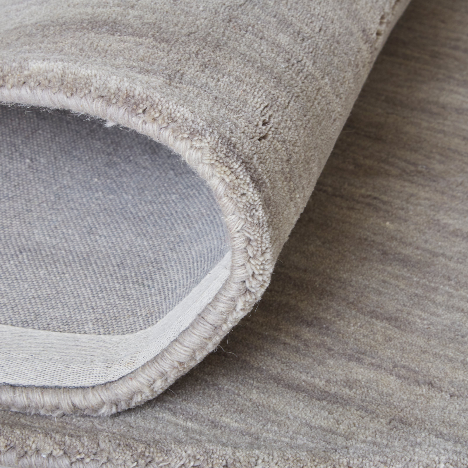 Kaden Warm Gray Hand-Woven Wool Rug, Rectangle 2' x 3'