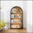 4-Tier Black Arched Bookshelf, 43 Inch Tall With Spacious Storage Shelves For Modern And Classic Decor