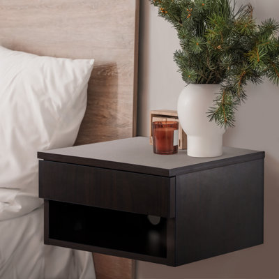 Xenia  15.71" Mid-Century Modern Floating Wall Mounted Nightstand with Soft-Close Drawer
