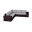Ensemble de conversation en osier pour 4 personnes avec coussins Moyeda-2095191731