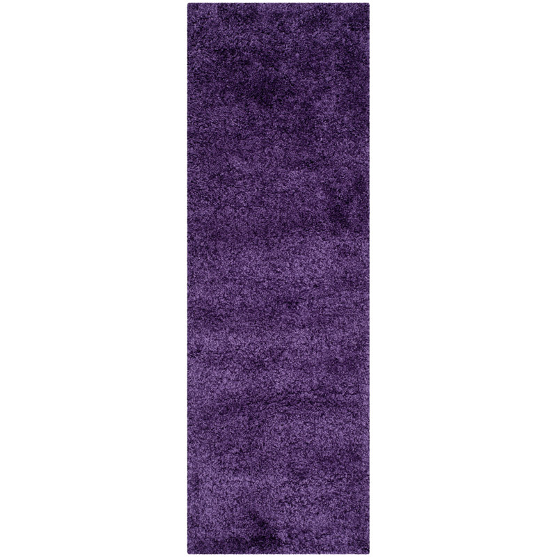 Tapis performance à poil long de couleur unie Bertle Milan, Tapis de couloir 2 pi x 10 pi