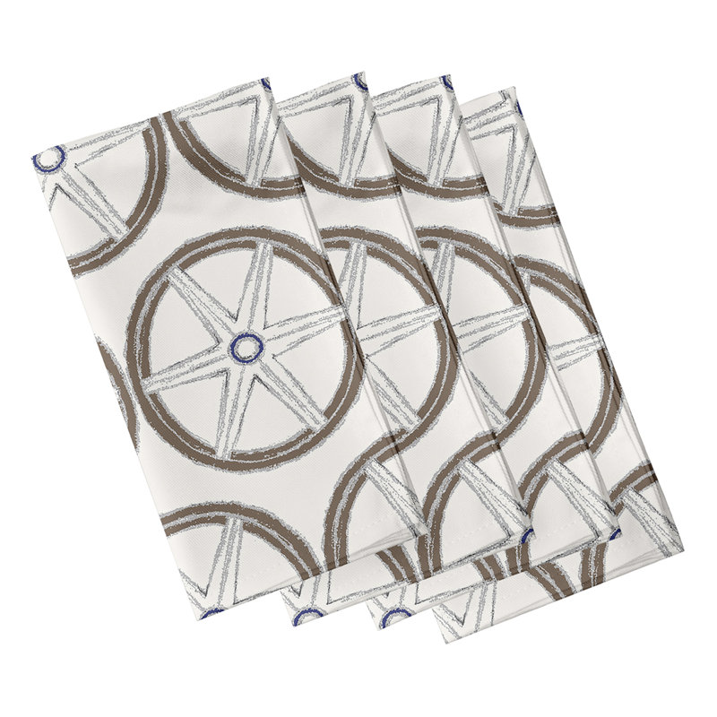 Jetmore Nautical Geo Lines Napkins, Ivory