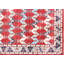 Tapis rouille et multicolore noué à la main à motif géométrique tribal avec des accents bleus-679983295